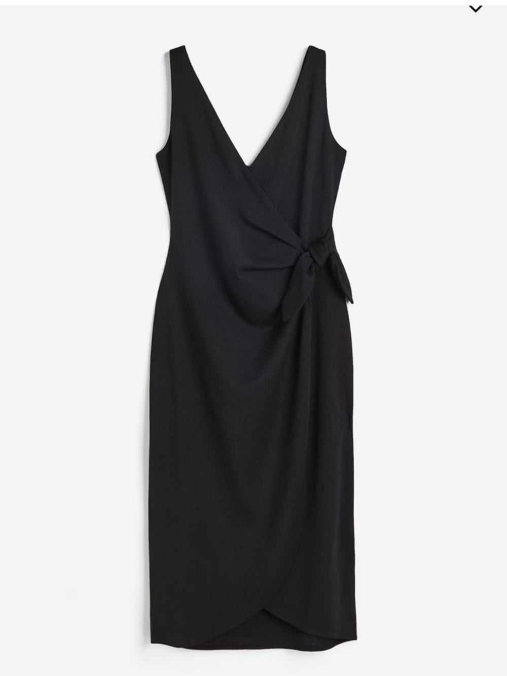 H&M Black Sleeveless Knot-Front Dress